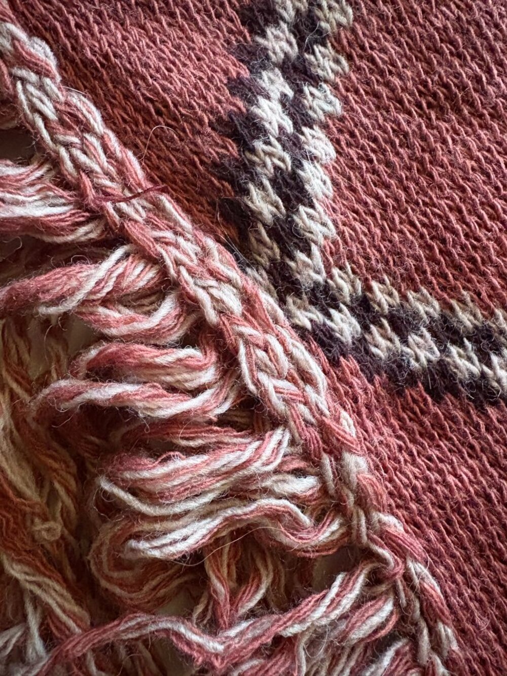 Made in Italy Knit Mauve Poncho - Picture 3 of 4